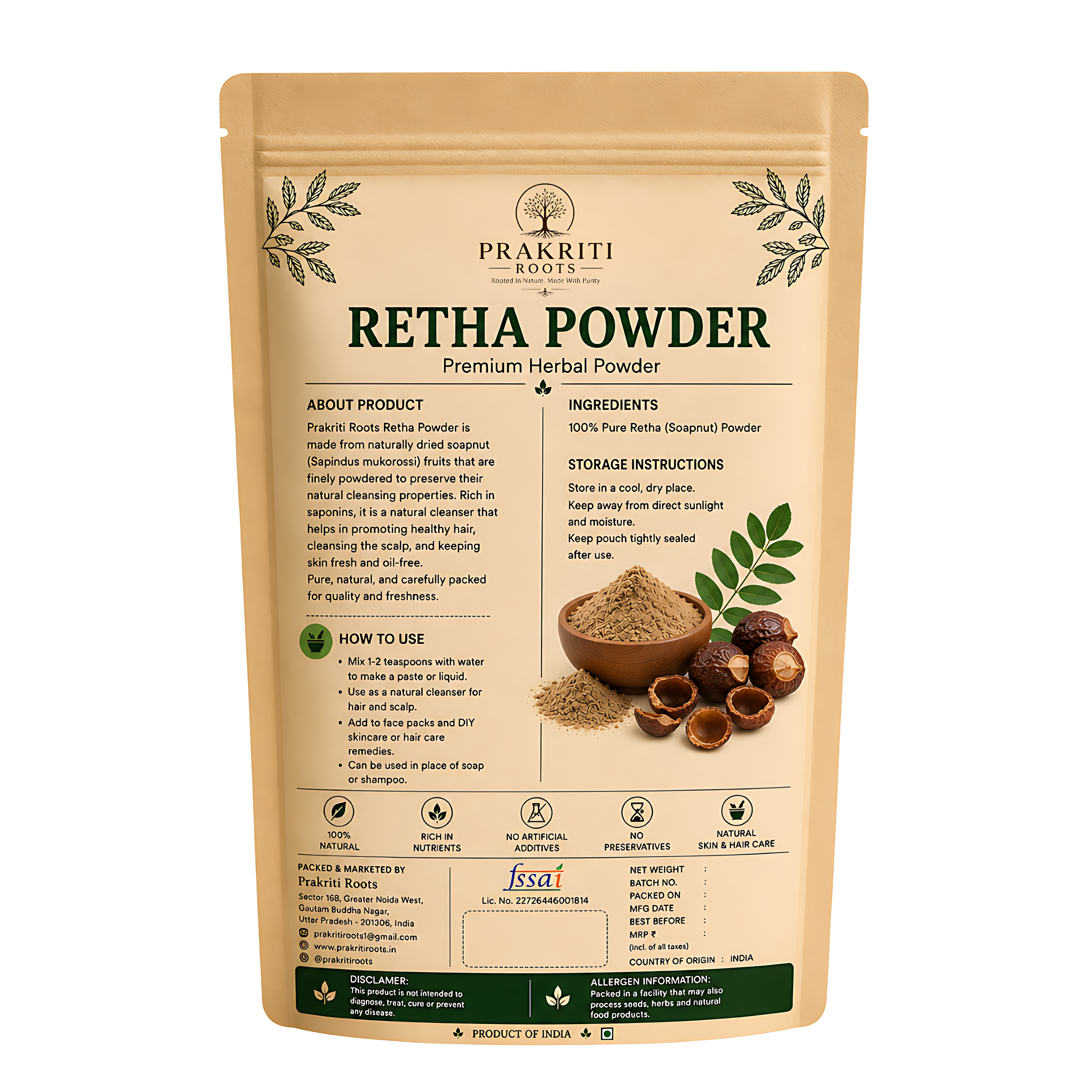 Herbal Reetha Powder