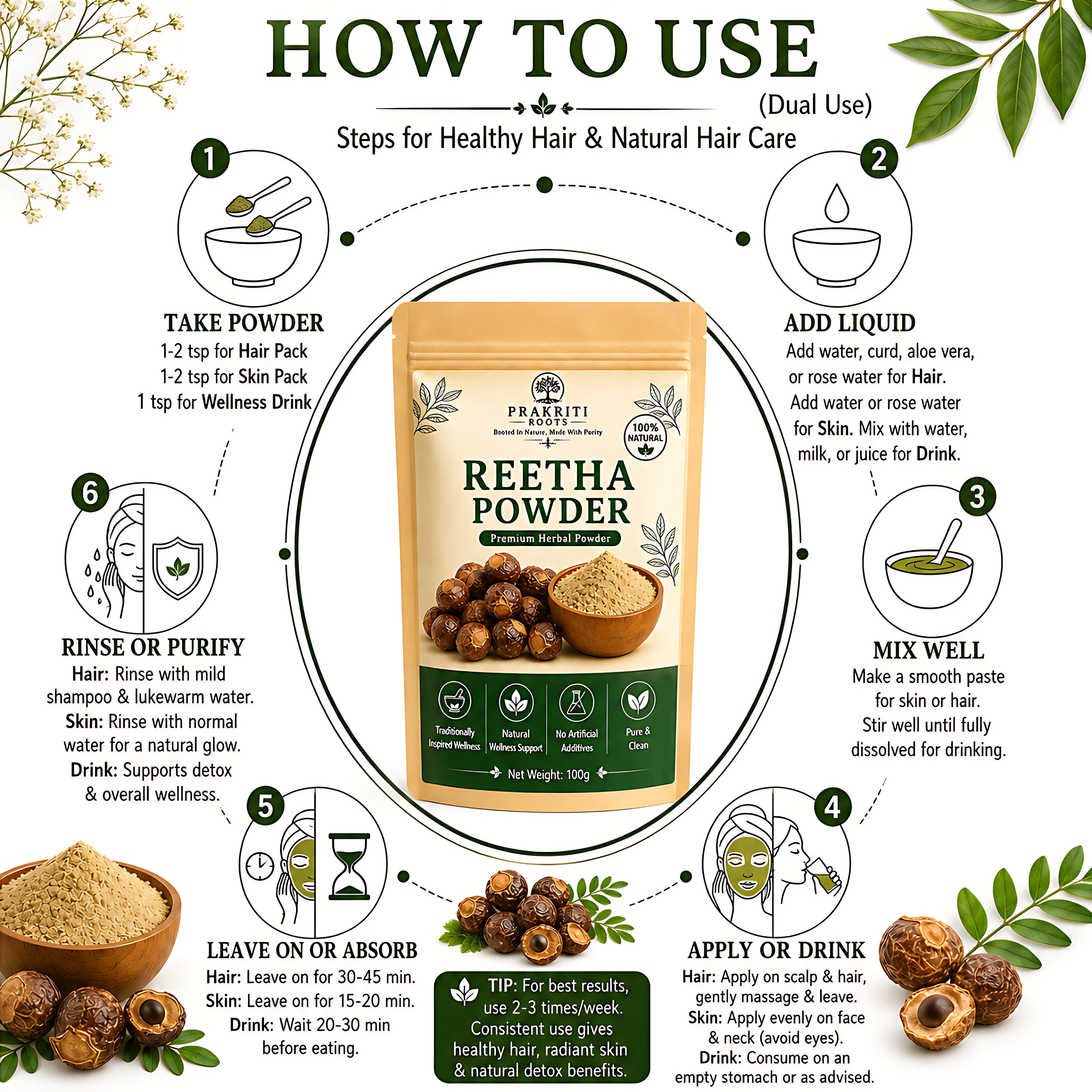 Herbal Reetha Powder