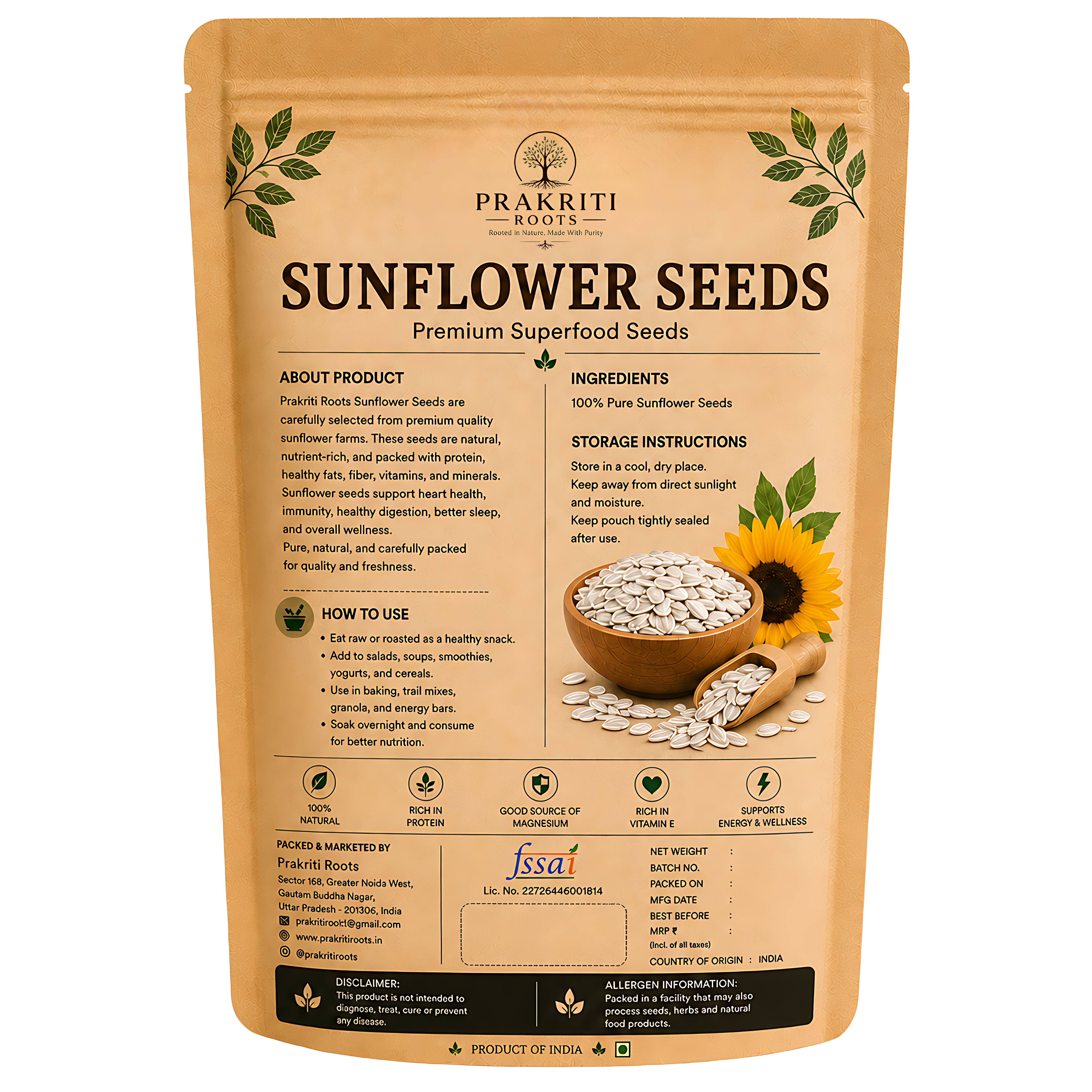 Natural Sunflower Seeds