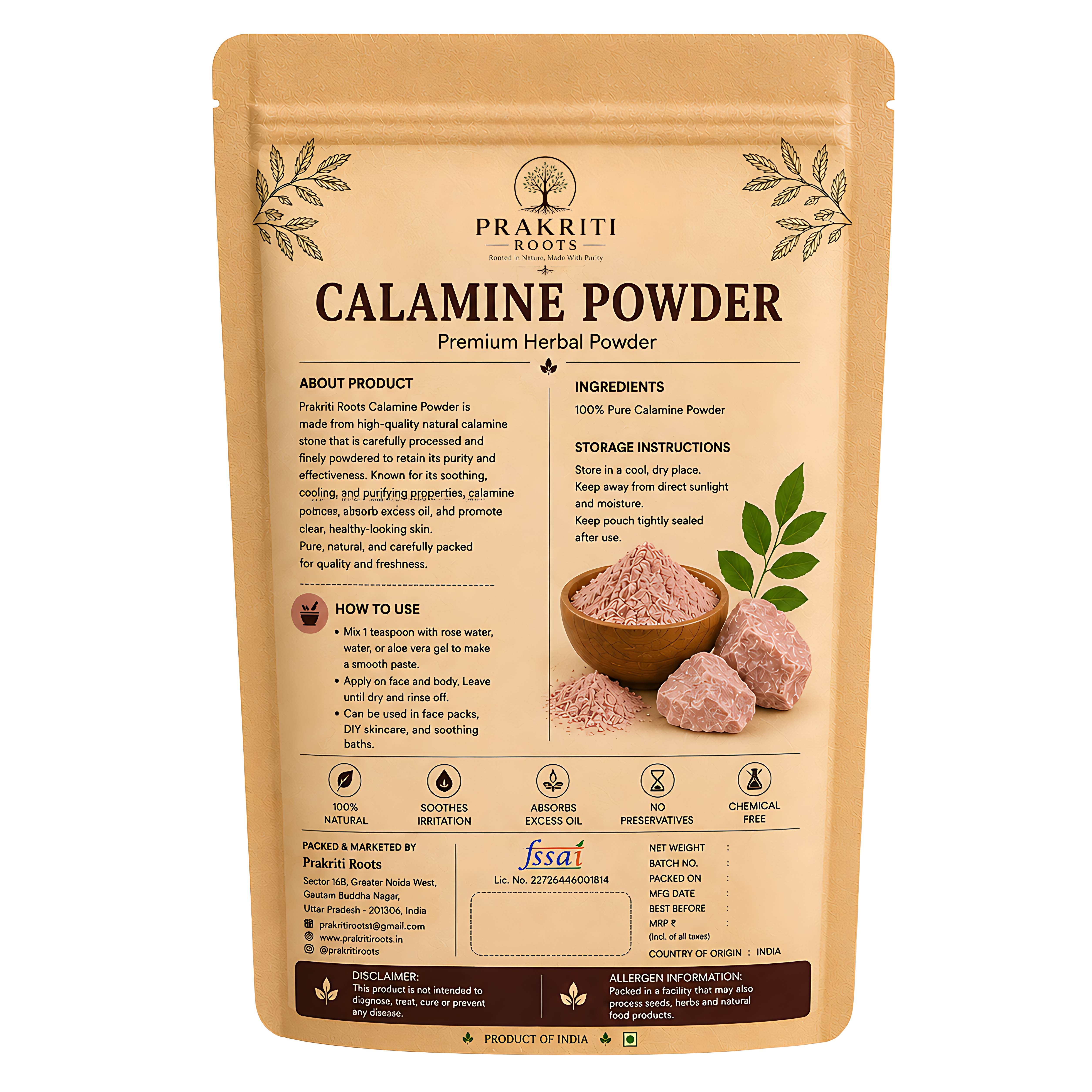 Herbal Calamine Clay Powder