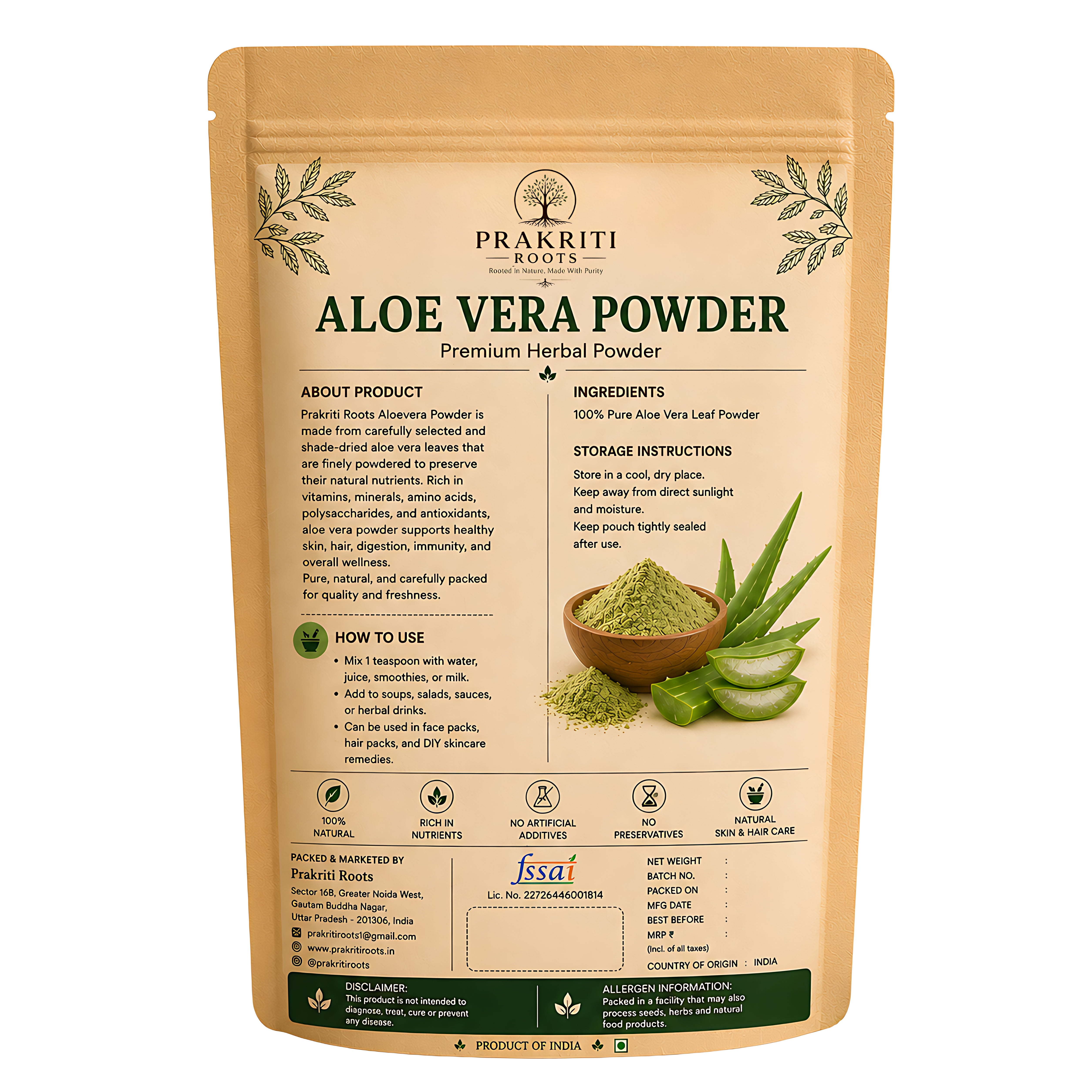 Herbal Aloe Vera Powder