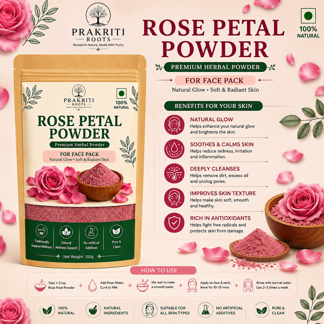 Rose Petal Powder