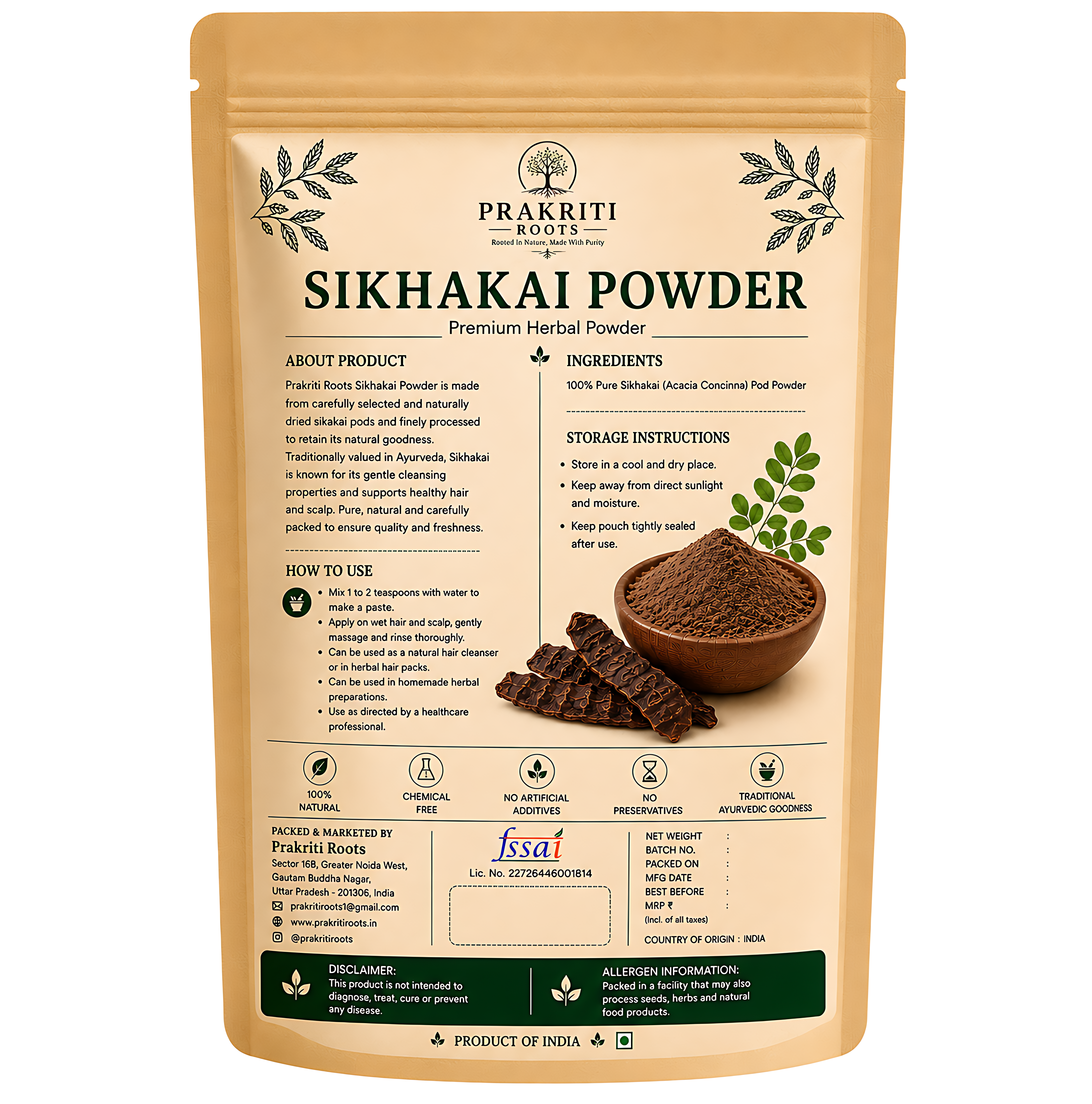 Herbal Shikakai Powder